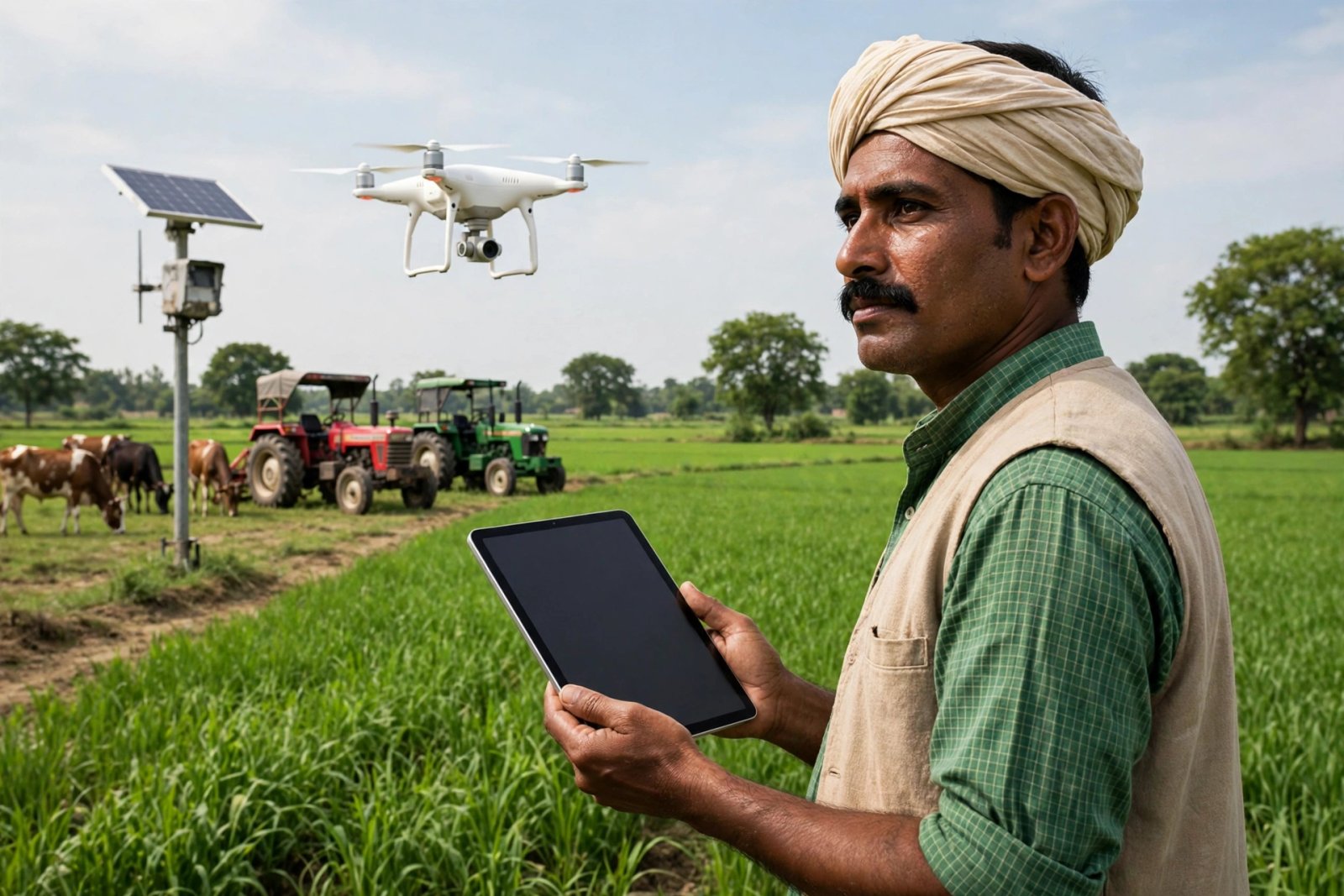 Farmer in field